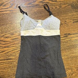 Lululemon Athletica Gray and Black Tank Top